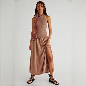 Free People Beach Spell On You Smocked Drop Waist Maxi Dress